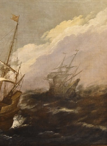 Stormy Seascape With Ships, Flanders 17th century - 