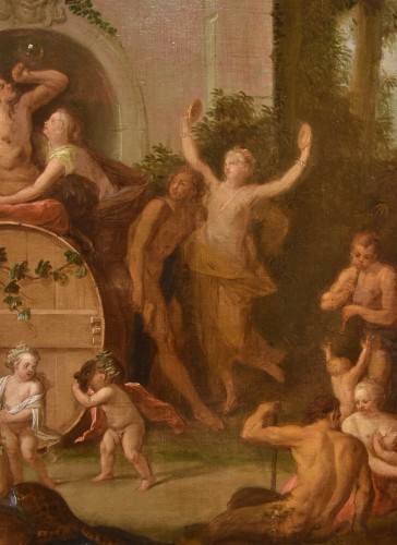 Antiquités - Triumph Of Bacchus, Flemish school of the 18th century