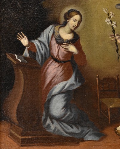 Tableaux et dessins Tableaux XVIIe siècle - L'Annonciation, École toscane XVIIe siècle