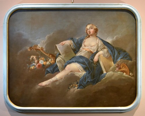 Allégorie de la Poésie, Pierre Charles Trémolières (Cholet 1703 - Paris 1739) - Tableaux et dessins Style Louis XV