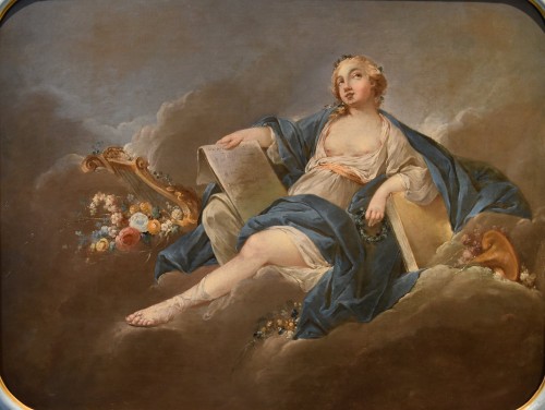 Louis XV - Allégorie de la Poésie, Pierre Charles Trémolières (Cholet 1703 - Paris 1739)