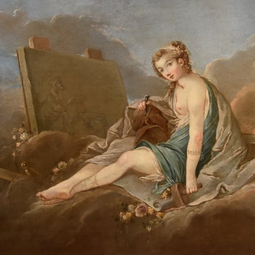 Paintings & Drawings  - Allegory Of Sculpture, Pierre Charles Trémolières (1703 - 1739)
