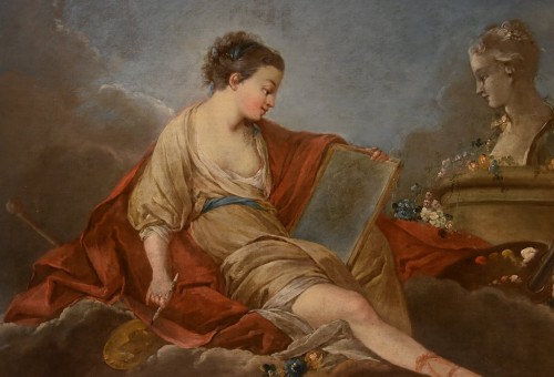 Allégorie de la peinture, Pierre Charles Trémolières (Cholet, 1703 - Paris, 1739) - Antichità Castelbarco
