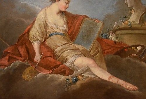 XVIIIe siècle - Allégorie de la peinture, Pierre Charles Trémolières (Cholet, 1703 - Paris, 1739)