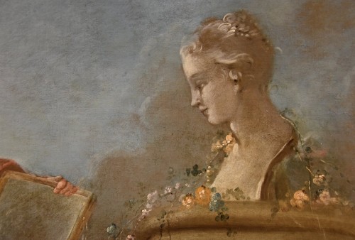 Allégorie de la peinture, Pierre Charles Trémolières (Cholet, 1703 - Paris, 1739) - Louis XIV