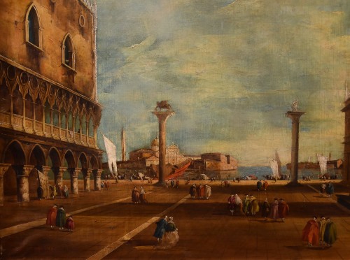 Antiquités - View Of Piazzetta San Marco In Venice, Vittore Zanetti Zilla (1864 - 1946)