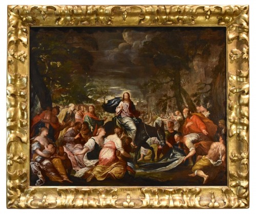 Christ In Jerusalem, italian school of the 17th century