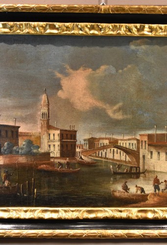 Francesco Tironi (c.1745 - 1797), Vue de Venise avec l'église S. Geremia - Antichità Castelbarco