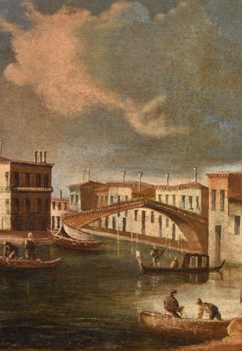 Antiquités - Francesco Tironi (c.1745 - 1797), Vue de Venise avec l'église S. Geremia