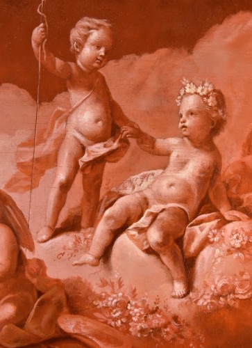 Paintings & Drawings  - School Of, Playing Cherubs And Cupids,  Second half of the 18th century