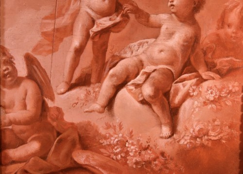 Antiquités - School Of, Playing Cherubs And Cupids,  Second half of the 18th century