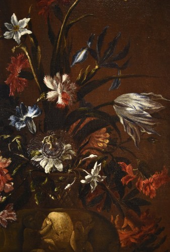 Antiquités - Still Life With Vase Of Flowers, Paolo Porpora (1617 -1673),