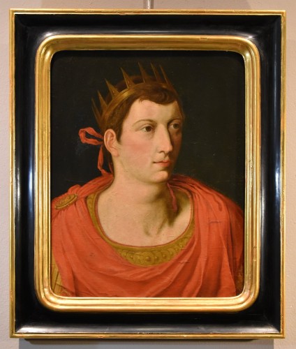 Peintre flamand du XVIIe XVIIIe siècle -  Portrait d'Auguste, premier empereur romain - Tableaux et dessins Style Louis XIV