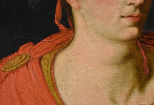 XVIIe siècle - Peintre flamand du XVIIe XVIIIe siècle -  Portrait d'Auguste, premier empereur romain