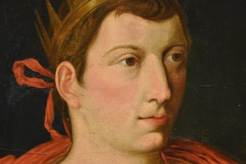 Peintre flamand du XVIIe XVIIIe siècle -  Portrait d'Auguste, premier empereur romain - Louis XIV