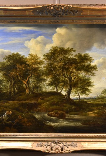 Paysage boisé avec ruisseau, fin 19e siècle - Antichità Castelbarco