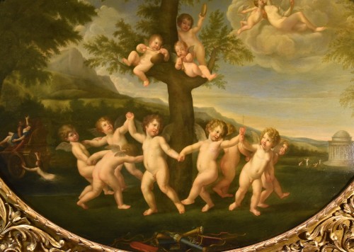 Tableaux et dessins Tableaux XVIIe siècle - La Danse des Amours copie de, Francesco Albani (Bologne 1578 - 1660)