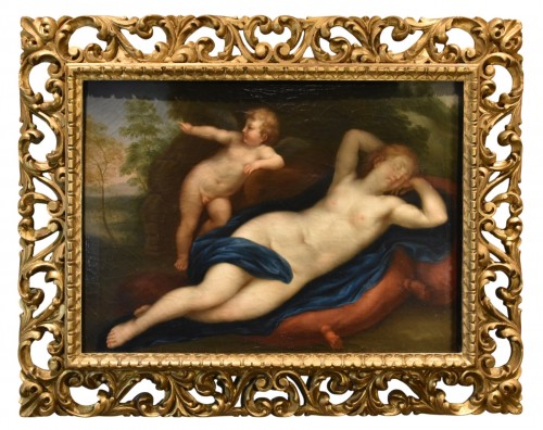 Vénus endormie avec Cupidon, Atelier de Marcantonio Franceschini (1648 - 1729)