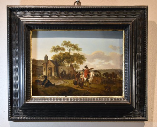 Tableaux et dessins Tableaux XVIIIe siècle - Claude Michel Duplessis (actif  de 1791 à 1799), Paire de peintures