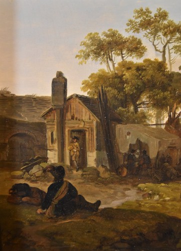 Louis XVI - Claude Michel Duplessis (actif  de 1791 à 1799), Paire de peintures