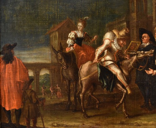 Antiquités - Carnaval à Venise avec Arlequin, Marco Marcola (Vérone, 1711 - 1780)