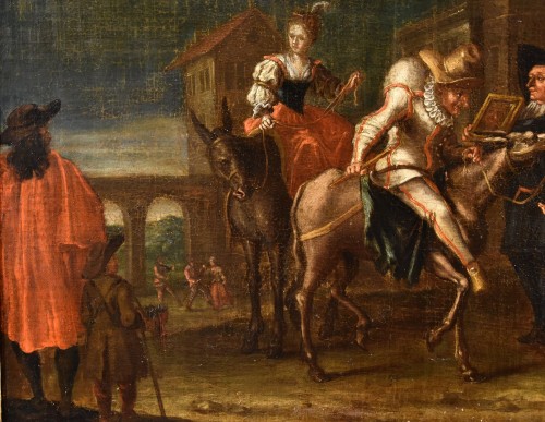 Antiquités - Carnaval à Venise avec Arlequin, Marco Marcola (Vérone, 1711 - 1780)