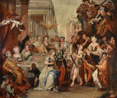 The Banquet Of Belshazzar,Flemish school of the 17th century
