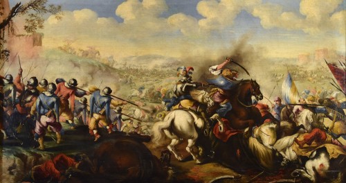 Bataille entre les cavaleries chrétienne et turque