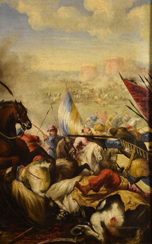 Bataille entre les cavaleries chrétienne et turque - Antichità Castelbarco