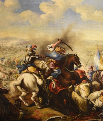 XVIIe siècle - Bataille entre les cavaleries chrétienne et turque