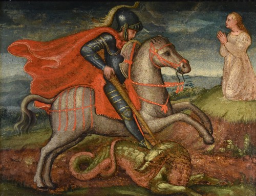 Saint George And The Dragon, Italy 15th century