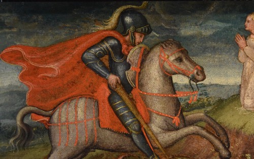 Paintings & Drawings  - Saint George And The Dragon, Italy 15th century