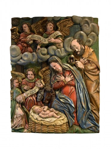 Sculpture en haut-relief représentant la Nativité, Espagne (Séville) XVIe siècle