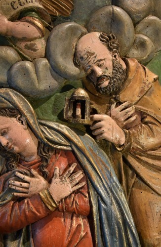 Louis XIII - Sculpture en haut-relief représentant la Nativité, Espagne (Séville) XVIe siècle