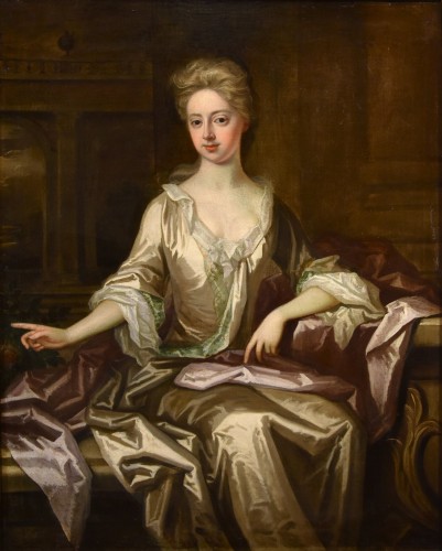 Godfrey Kneller (1646 – 1723), Portrait Of An English Noblewoman - Paintings & Drawings Style Louis XIV