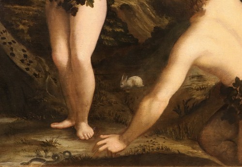 Antiquités - Adam et Ève chassés du jardin d'Eden, atelier d'Abraham Bloemaert (1564 - 1651)