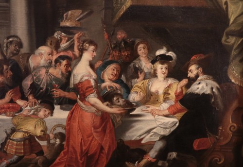 Antiquités - Le banquet d'Hérode, atelier de Peter Paul Rubens (1577- 1640) 