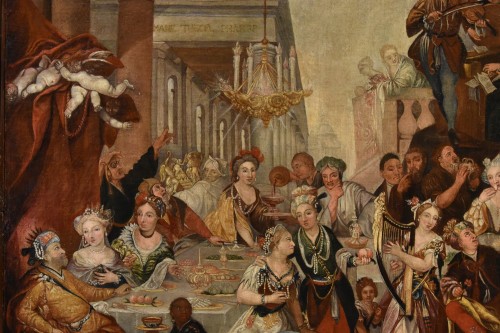 Le festin de Balthazar, Flandres 17e siècle - Louis XIII