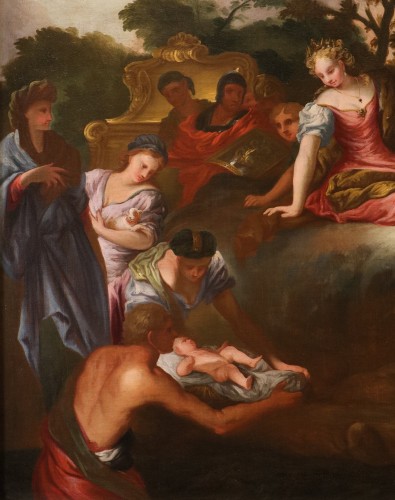 Tableaux et dessins Tableaux XVIIe siècle - Pier Dandini (1646 – 1712), La découverte de Moïse