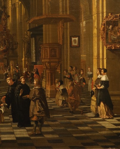 17th century - Interior Of A Flemish Church, Hendrick Corneliszoon van Vliet (1612 – 1675), I