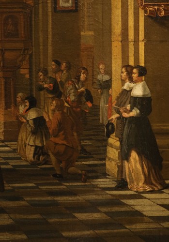 Antiquités - Interior Of A Flemish Church, Hendrick Corneliszoon van Vliet (1612 – 1675), I