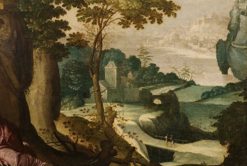 Antiquités - Fantastic Landscape With Mary Magdalene, Paul Bril (antwerp, 1554 – 1626)