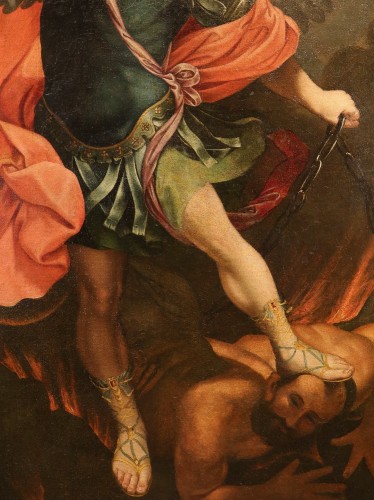 Tableaux et dessins Tableaux XVIIe siècle - Saint Michel Archange, atelier de Guido Reni (1575 - 1642)