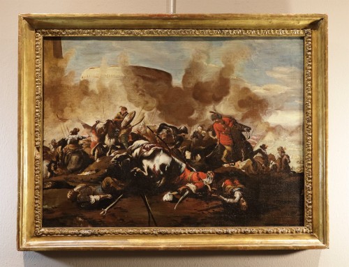 Paintings & Drawings  - Pair Of Battle Scenes, Jacques Courtois The Burgundian ( 1621 – 1676)