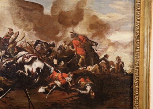Pair Of Battle Scenes, Jacques Courtois The Burgundian ( 1621 – 1676) - Louis XIV