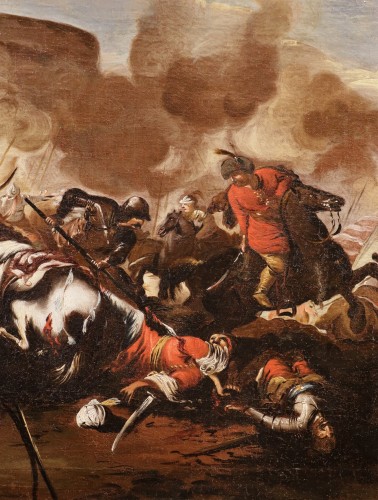 Antiquités - Pair Of Battle Scenes, Jacques Courtois The Burgundian ( 1621 – 1676)