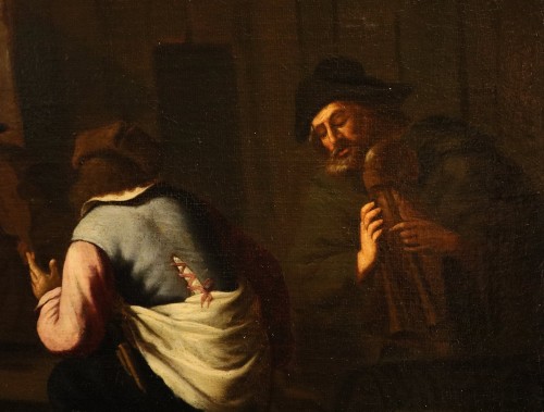 A Group Of Musicians In An Inn, Caravaggesque Painter Active In Rome  - Louis XIII