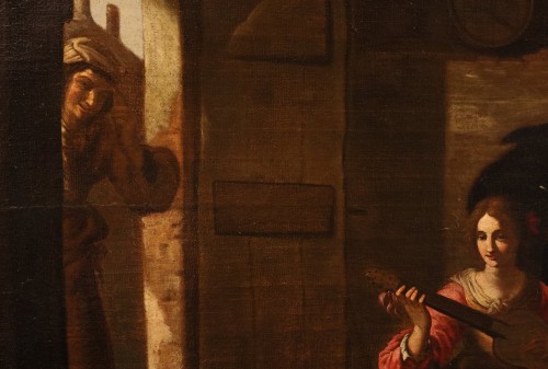 Louis XIII - A Group Of Musicians In An Inn, Caravaggesque Painter Active In Rome 