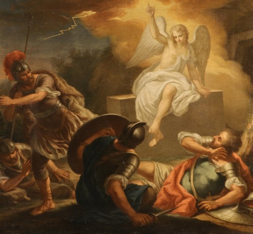 L'Ange de la Résurrection apparaît aux soldats, école italienne du 17e siècle