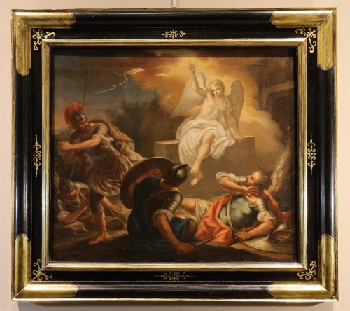 L'Ange de la Résurrection apparaît aux soldats, école italienne du 17e siècle - Tableaux et dessins Style Louis XIV